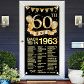 Aperturee - Back In 1963 Gold Black 60Th Birthday Door Cover